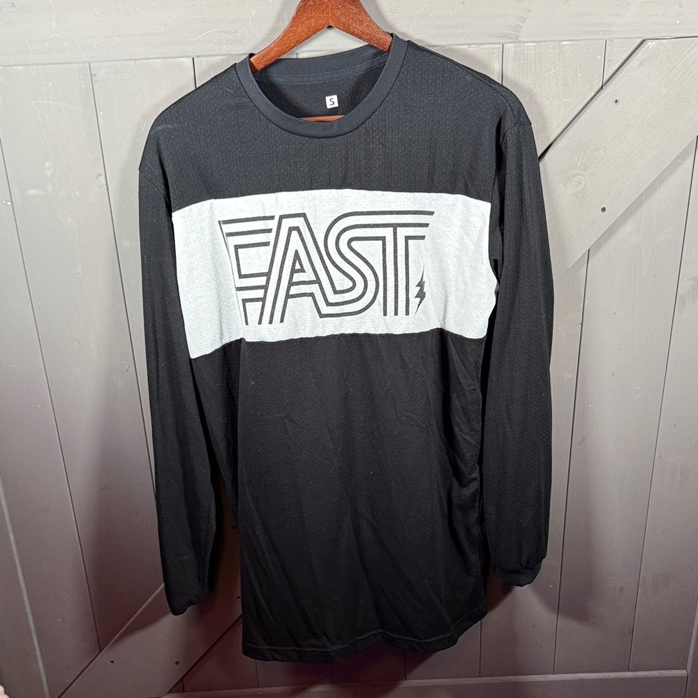 Men's Go Fast Don’t Die Black and White Long Sleeve Jersey